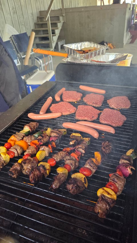 Burgers, dogs, and kebabs